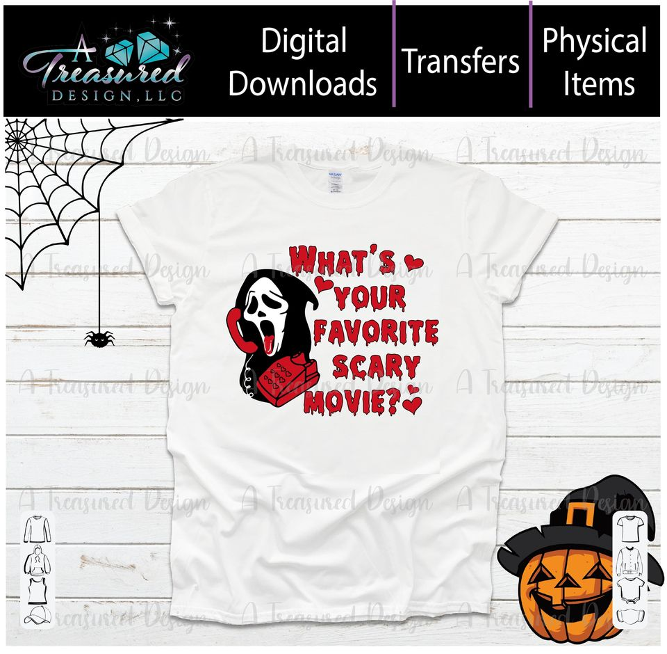 Whats your favorite scary movie - Scream Heat Transfers