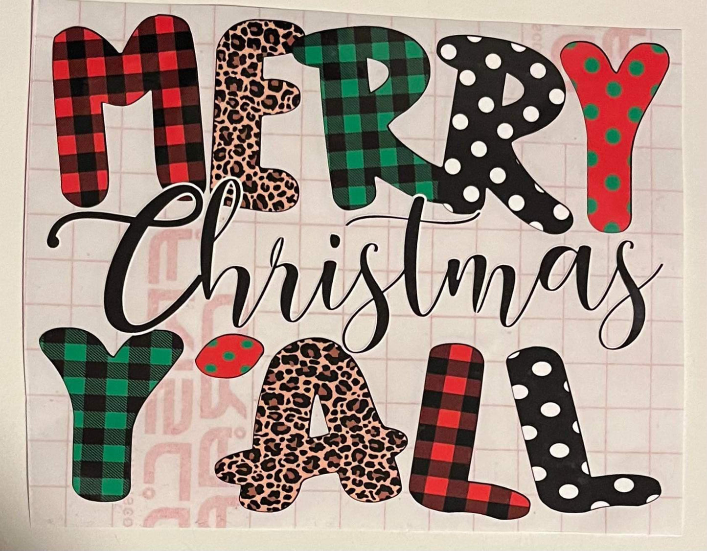 Merry Christmas Yall - Heat Transfers