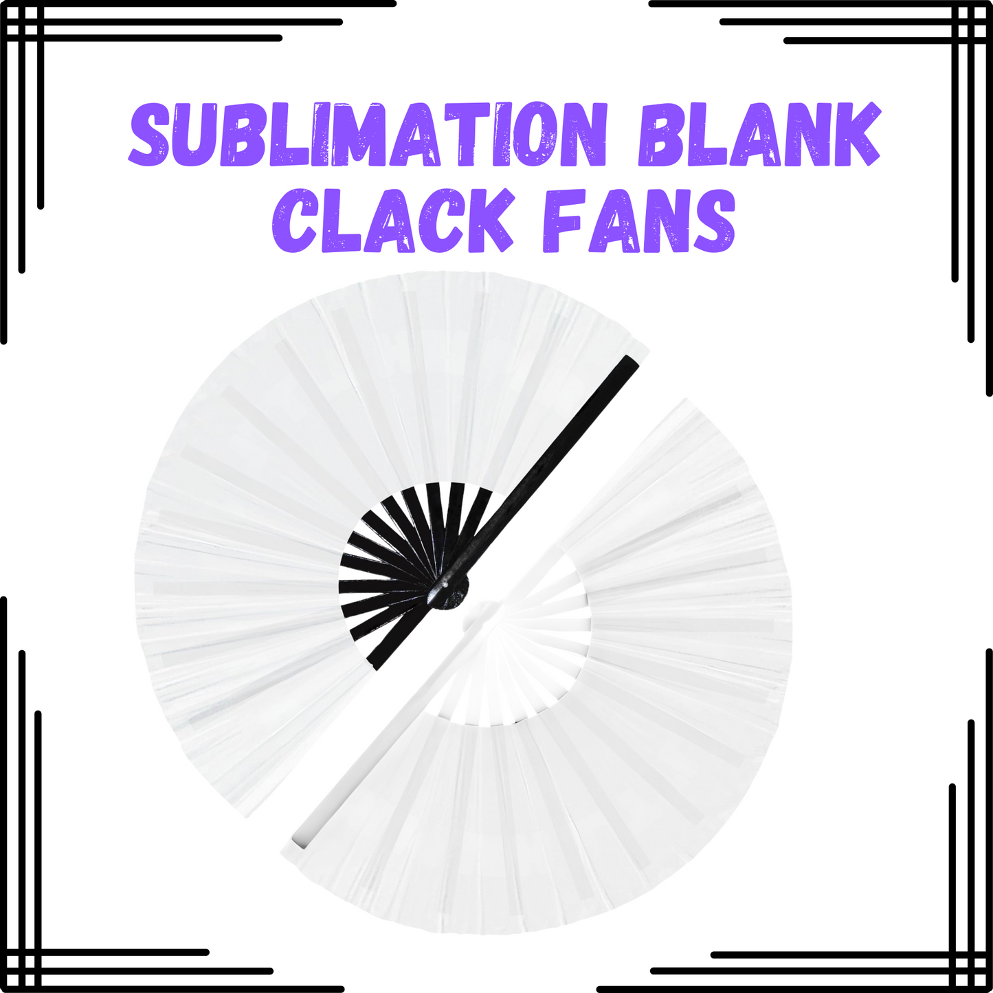Clack Fan Blank – Sublimation Hand Fan