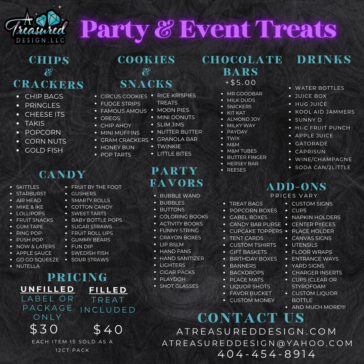 Custom Treat and Favor Boxes
