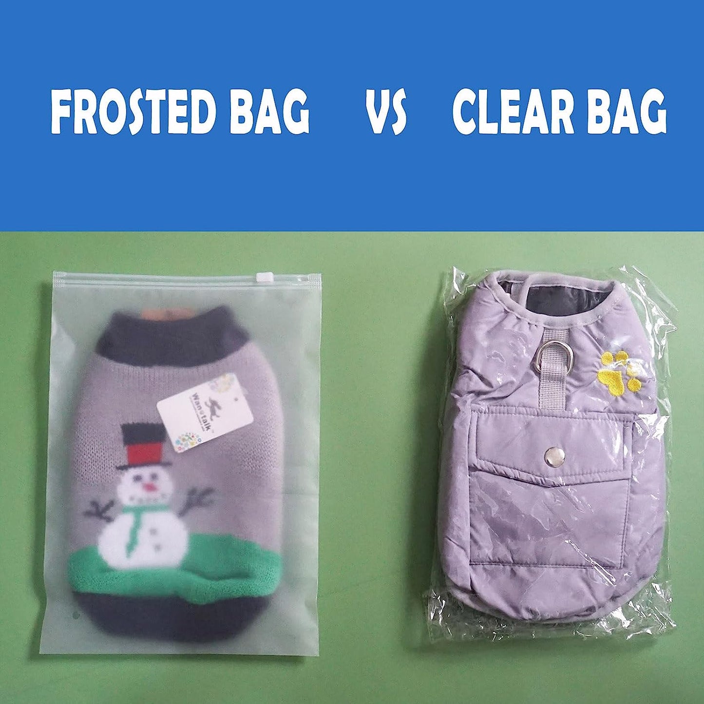 Custom - Frosted Slider Zip Poly Bags