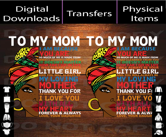 African Queen Mom - PNG | Mockup Digital Download