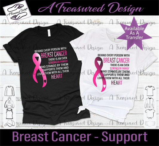 Breast Cancer Support Design  SVG | PNG | Mockup Digital Download