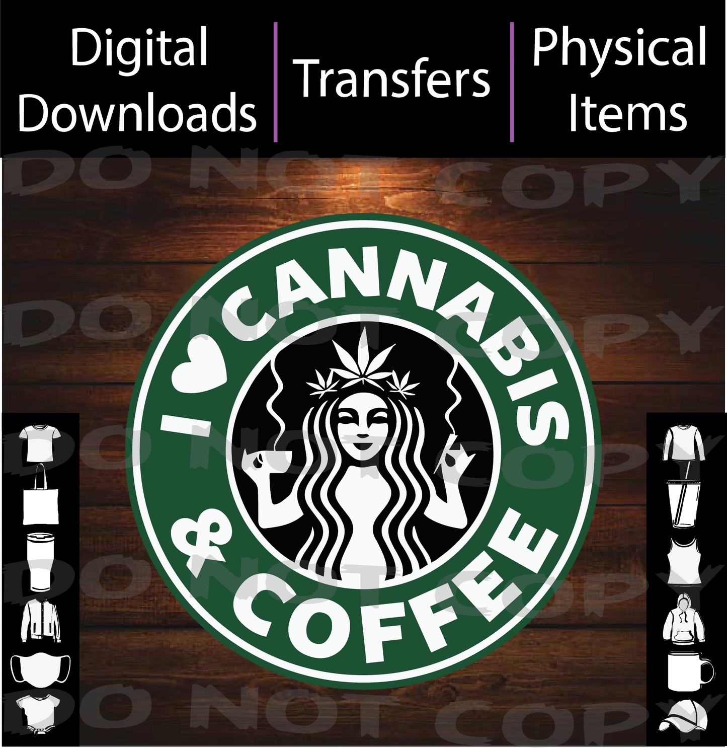 Cannabis & Coffee - SVG | PNG | Mockup - Design