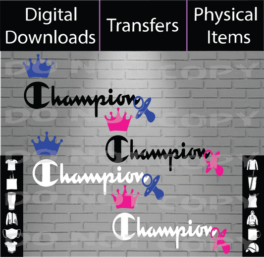 Champion Baby SVG | PNG | Mockup - Digital Design