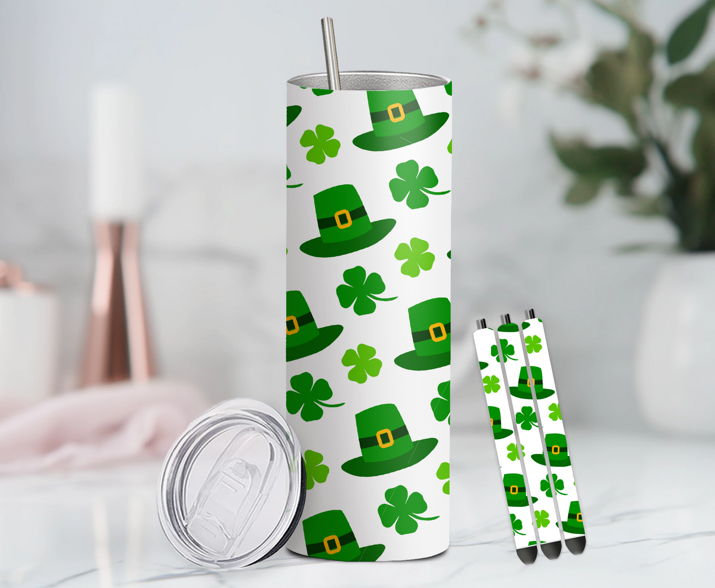 Clovers and Hats Pen and Tumbler Wraps