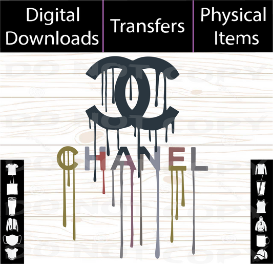 Dripping Chanel Colors - SVG | PNG | Mockup - Digital Design