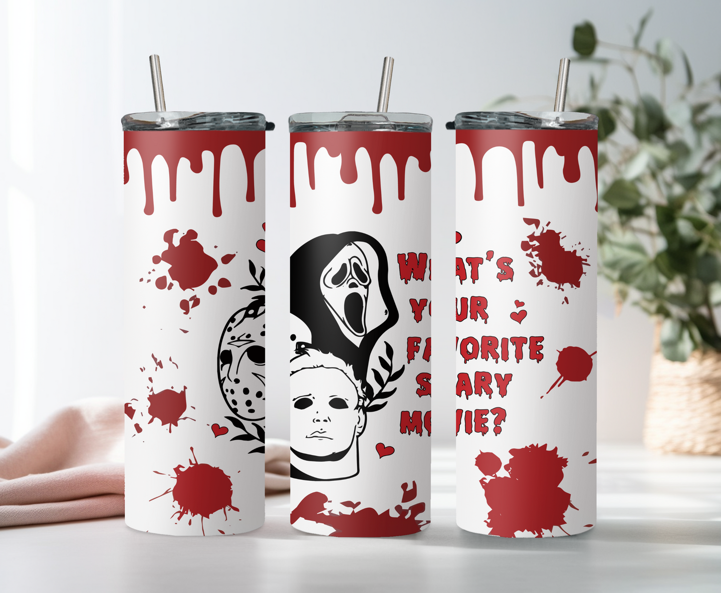 Favorite Scary Movie Tumbler Wraps