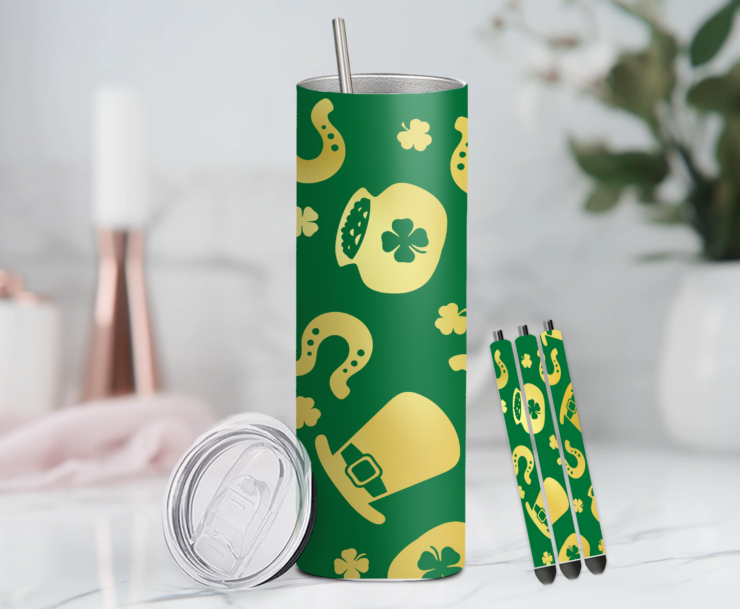 Gold Luck Pen and Tumbler Wraps