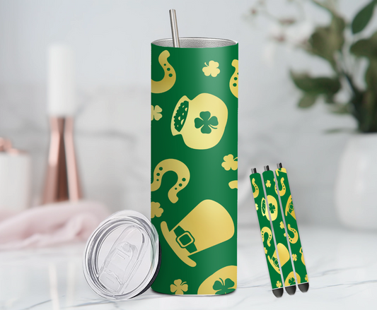 Gold Luck Pen and Tumbler Wraps