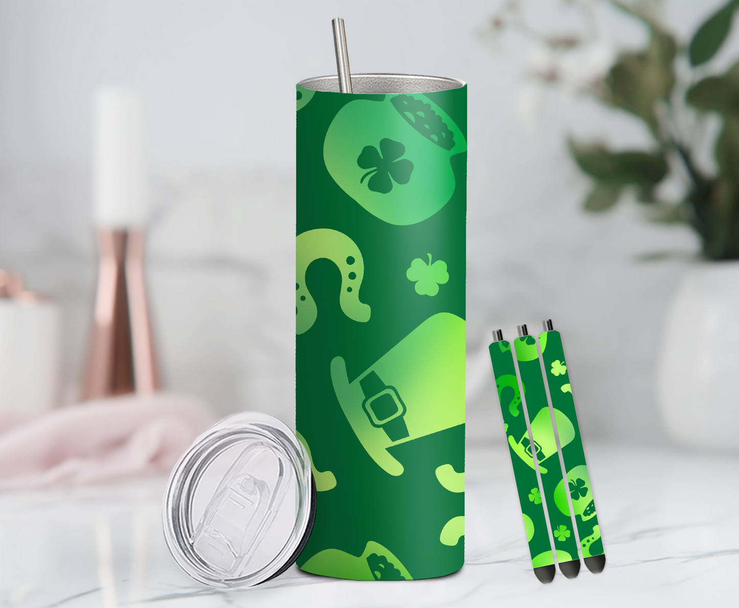 Green Luck Pen and Tumbler Wraps