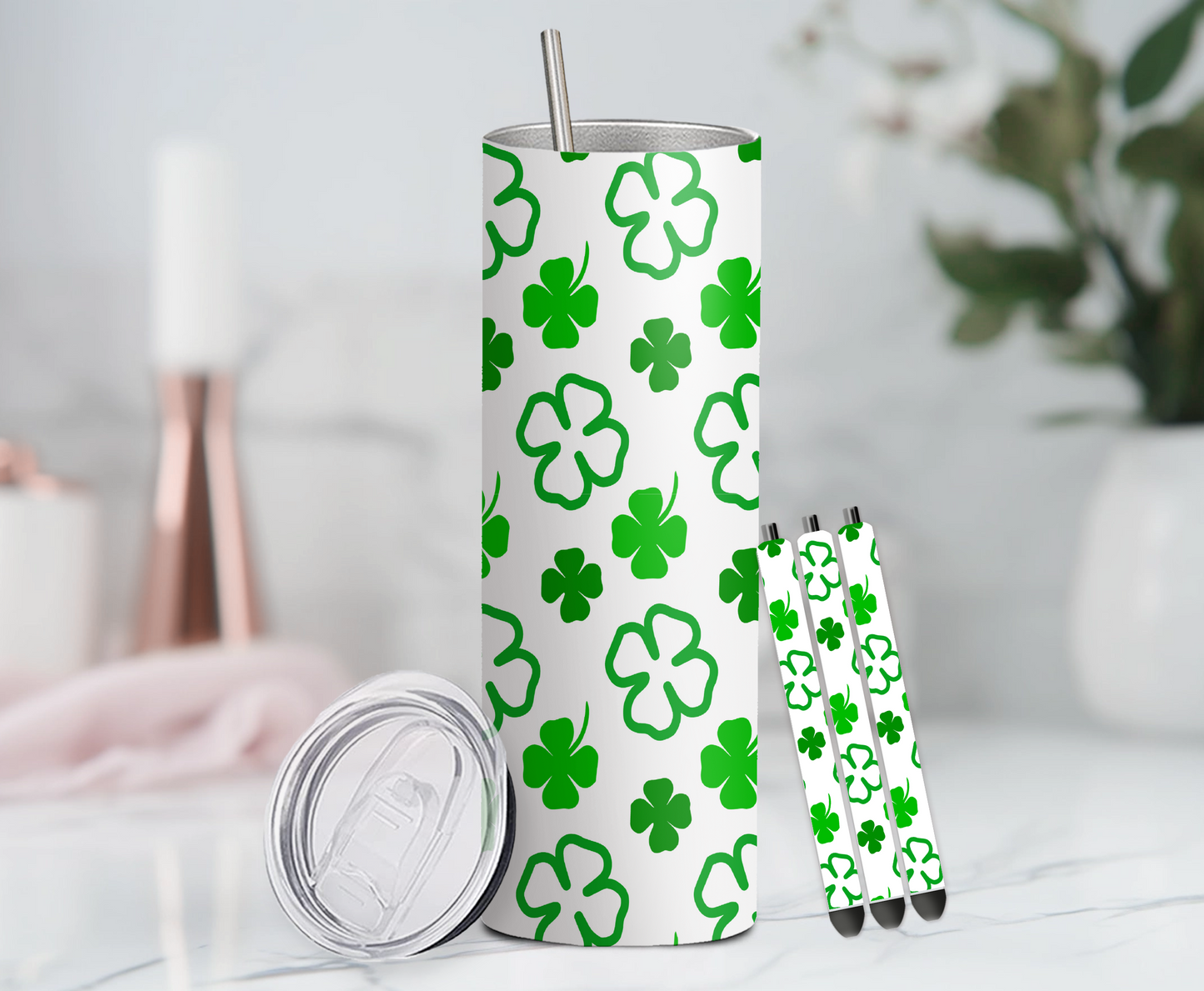 Lucky Clover Pen and Tumbler Wraps