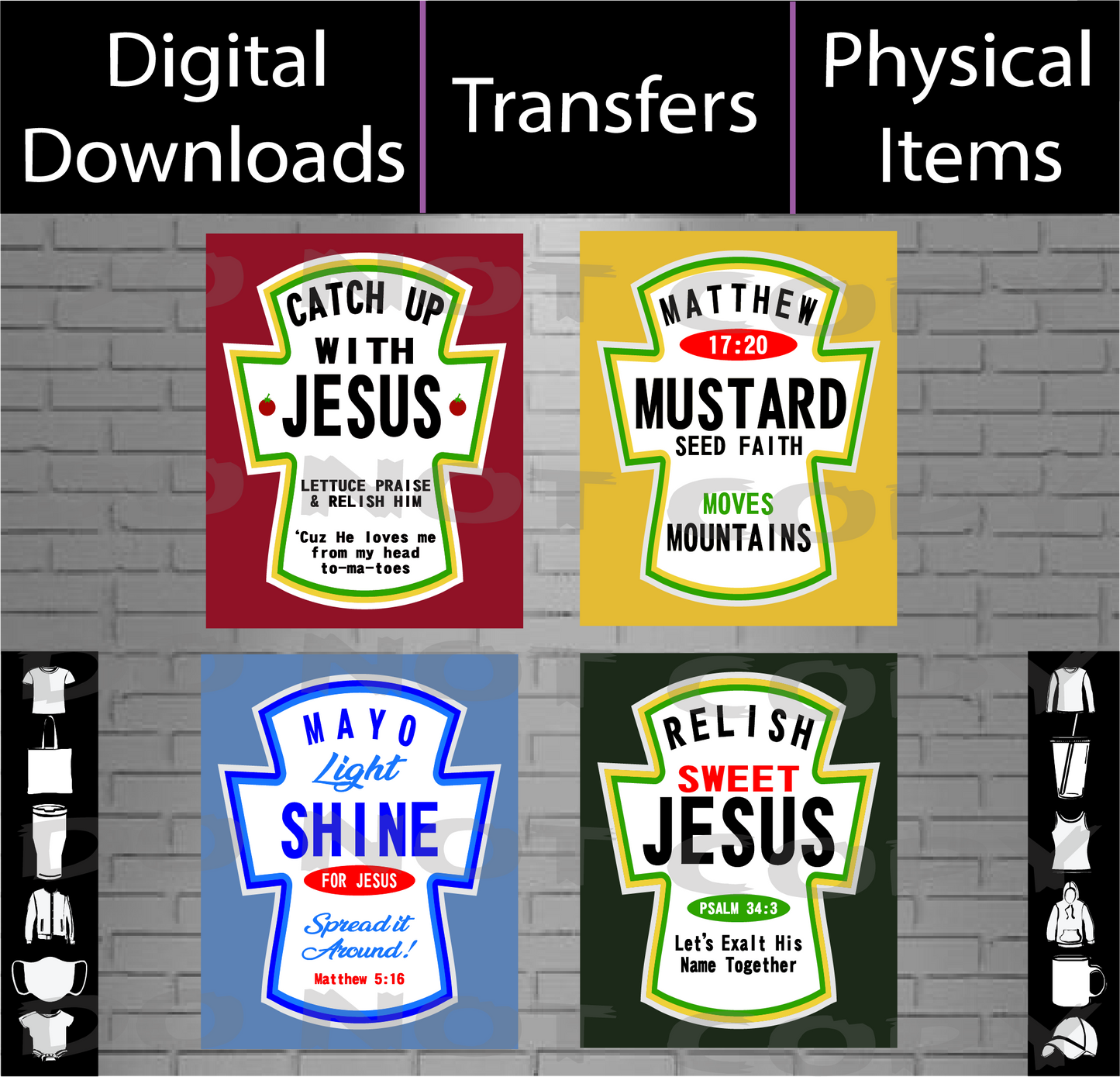 Religious Food Bundle SVG | PNG | Mockup - Design Files