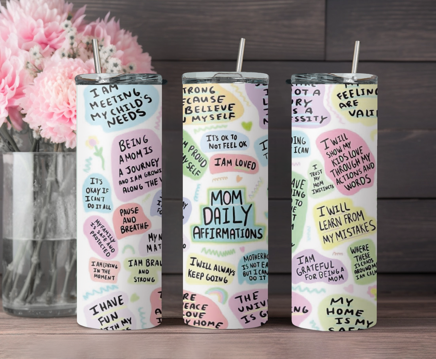 Mom Affirmation Tumbler Wraps