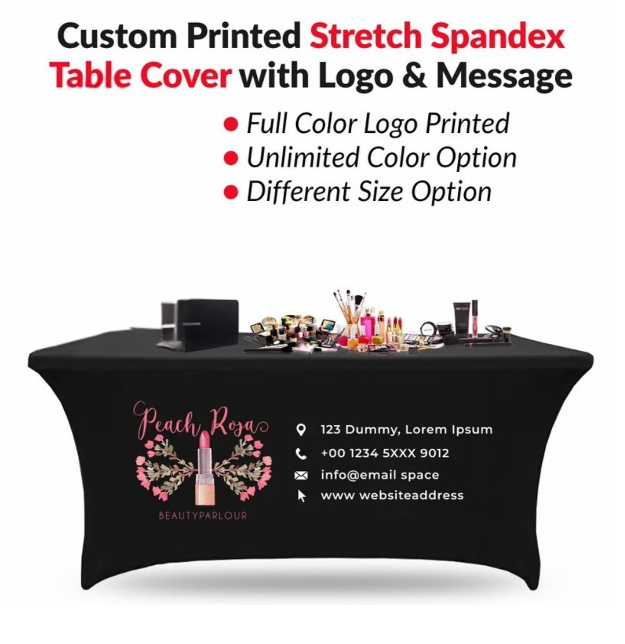 Elastic | Fitted | Stretch | Tablecloths for Rectangle Tables- Outdoor | Wedding | Banquet | Parties