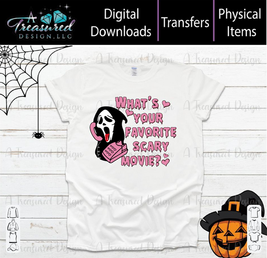 Whats your favorite scary movie - Scream Heat Transfers