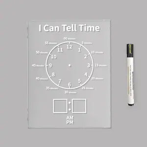 Reusable Tracing Dry Erase Boards - Regular Font | Cursive Font | Numbers | Shapes | Tie My Shoe | Time Clock | All About Me | Custom Names | Months Of The Year | Days Of The Week
