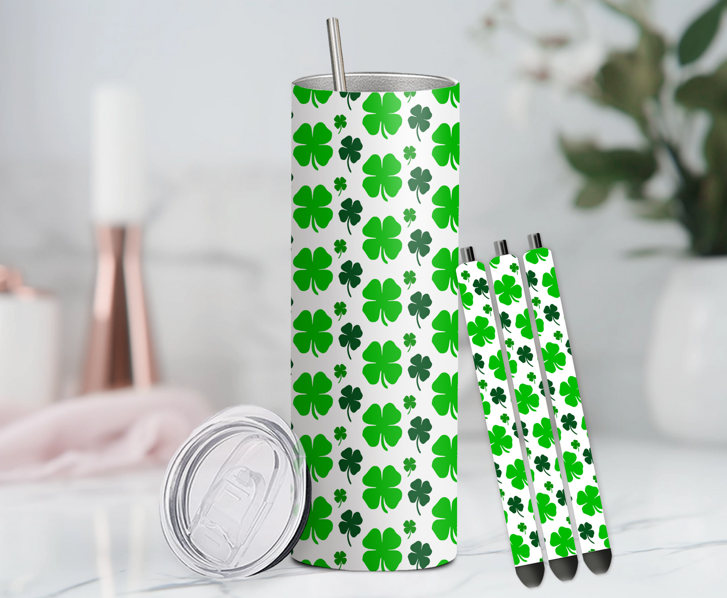 4 Leaf Clover Pen and Tumbler Wraps