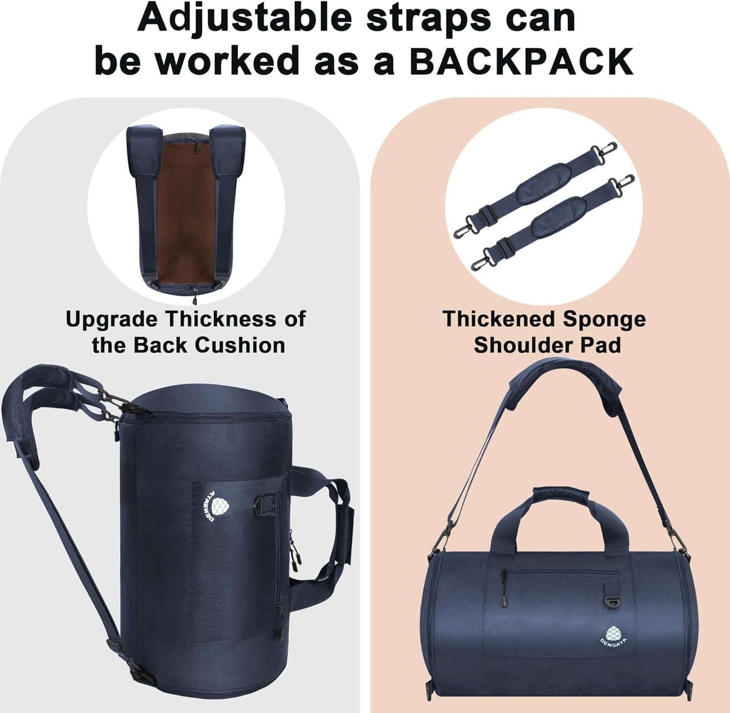 Customizable Travel Duffle Bag | 80L Sports Gym Bag | Expandable Duffle Backpack | Overnight Bag | Carry on Bag