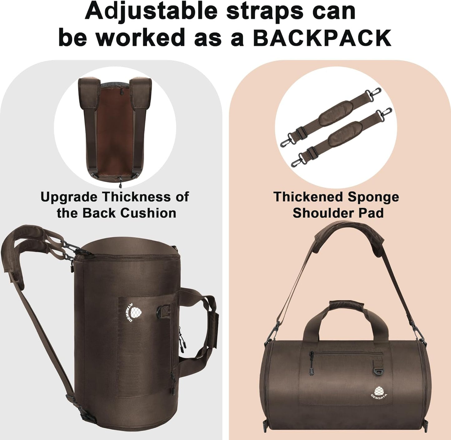 Customizable Travel Duffle Bag | 80L Sports Gym Bag | Expandable Duffle Backpack | Overnight Bag | Carry on Bag