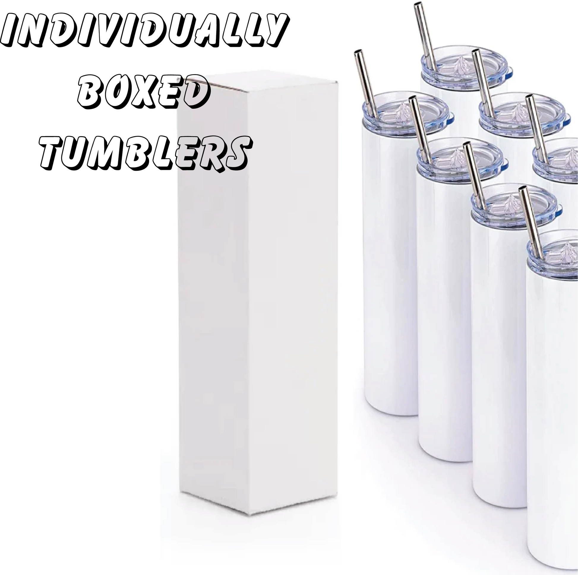 Skinny Straight Sublimation Tumbler With Insulated Wall - 20 oz and 30 oz A Treasured Design LLC