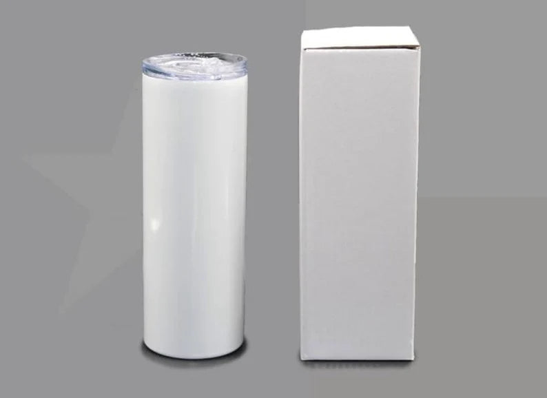Skinny Straight Sublimation Tumbler With Insulated Wall - 20 oz and 30 oz A Treasured Design LLC