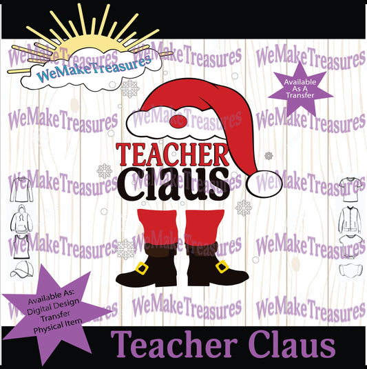 Teacher Claus - SVG | PNG | Mockup - Digital Download