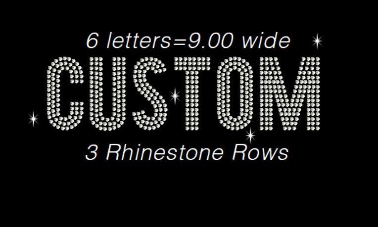 BLOCK Rhinestones Letter Transfers