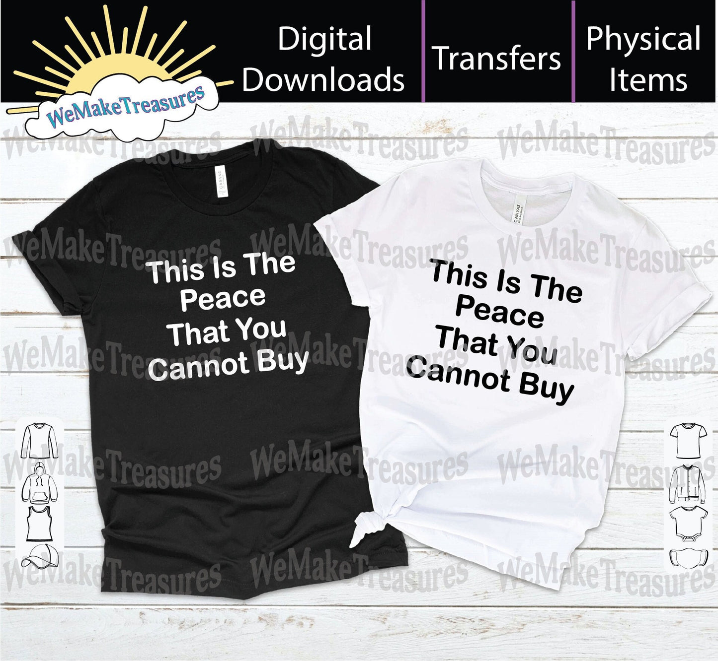 Peace That You Cannot Buy - SVG/PNG/Mockup Digital Download A Treasured Design LLC