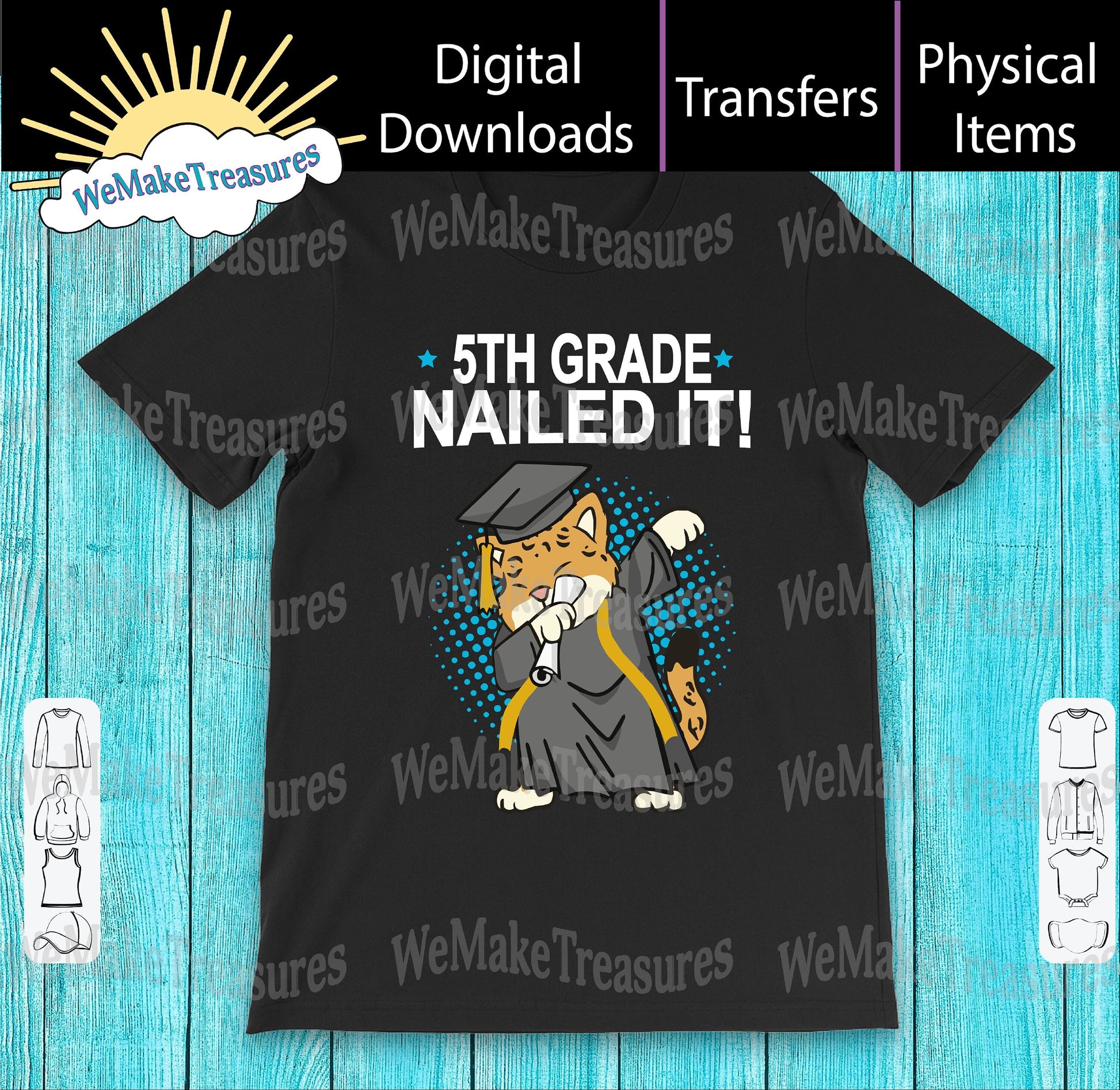 Dabbing Jaguar - 5th grade - PNG/Mockup Digital Download A Treasured Design LLC