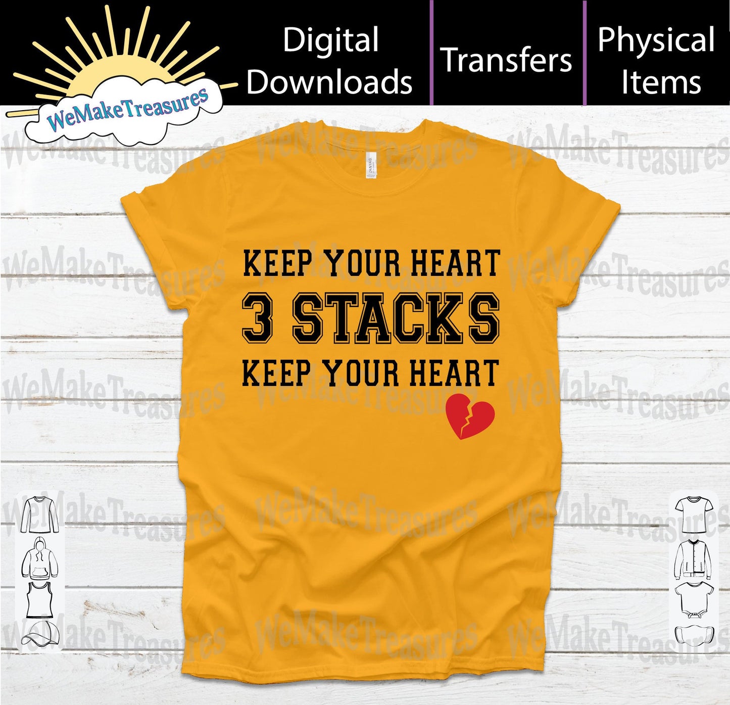 3 Stacks - SVG | PNG | Mockup Digital Download A Treasured Design LLC