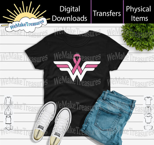 Wonder Fighter Breast Cancer  SVG + PNG + Mockup Digital Download A Treasured Design LLC