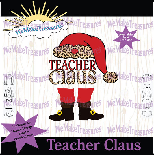 Teacher Claus - SVG | PNG | Mockup - Digital Download