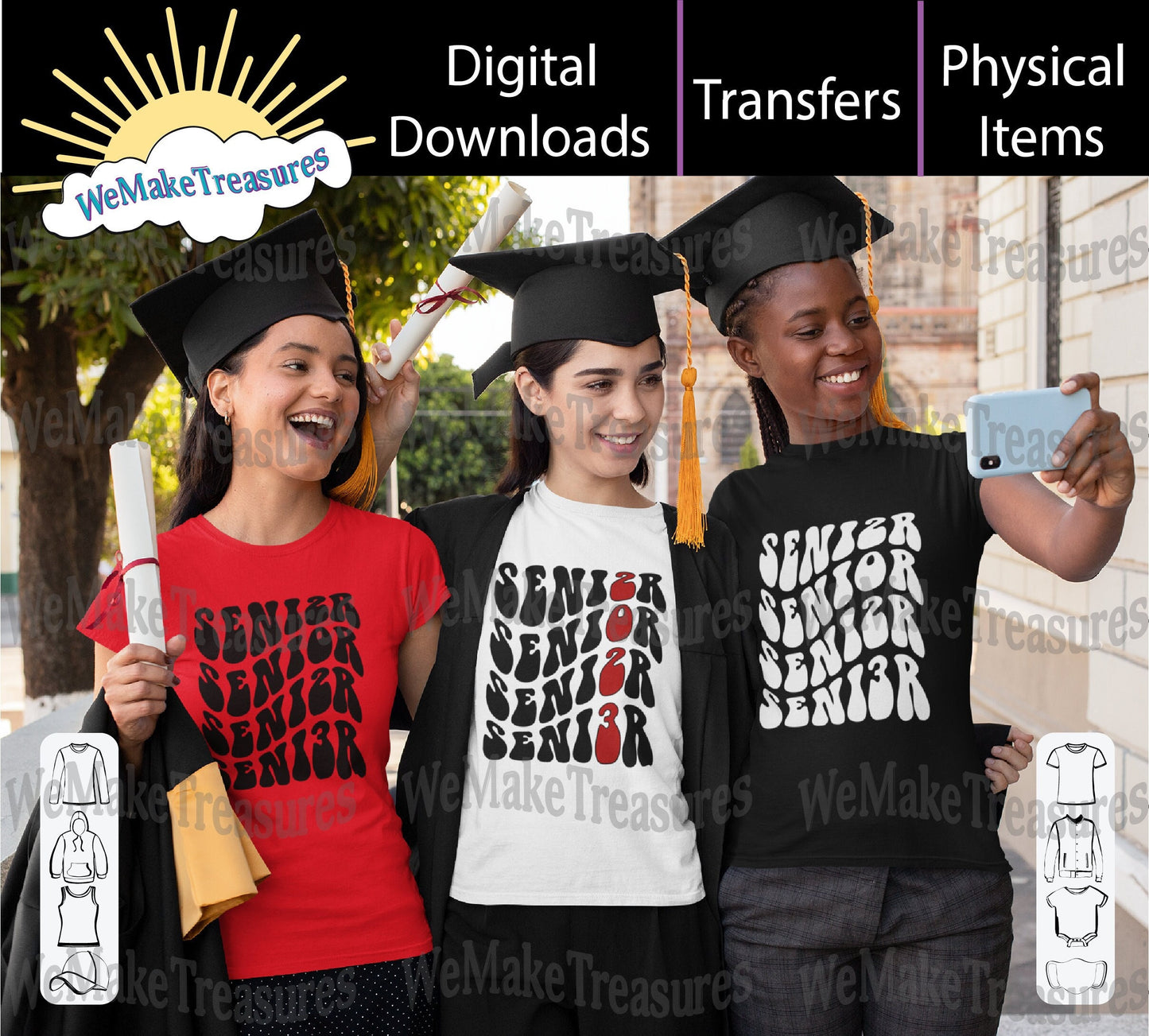 Senior 2023 Waves- Regular (Sticker/Adhesive) Vinyl & Heat Transfers