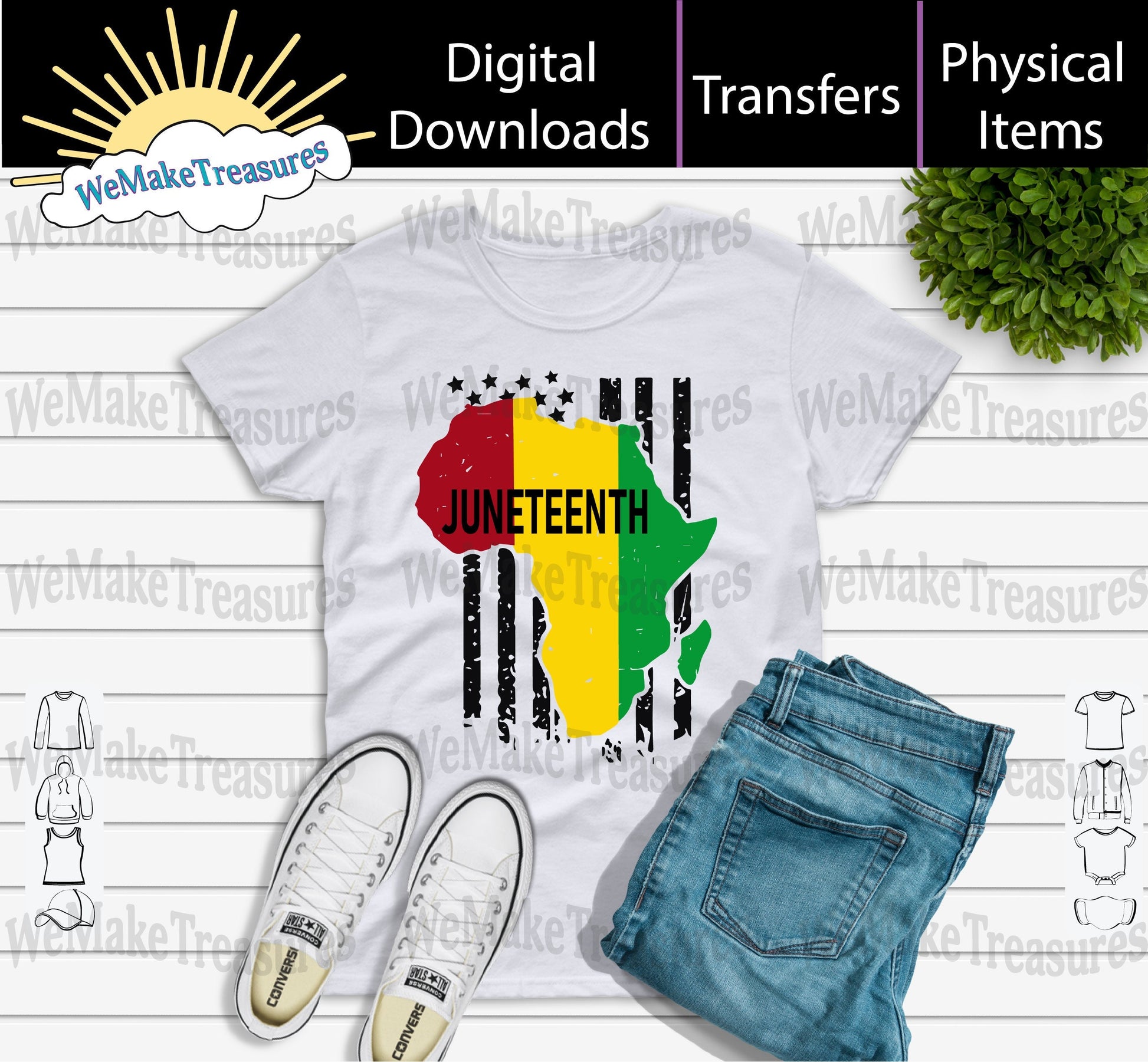 Juneteenth Flag - SVG + PNG + Mockup Digital Download A Treasured Design LLC