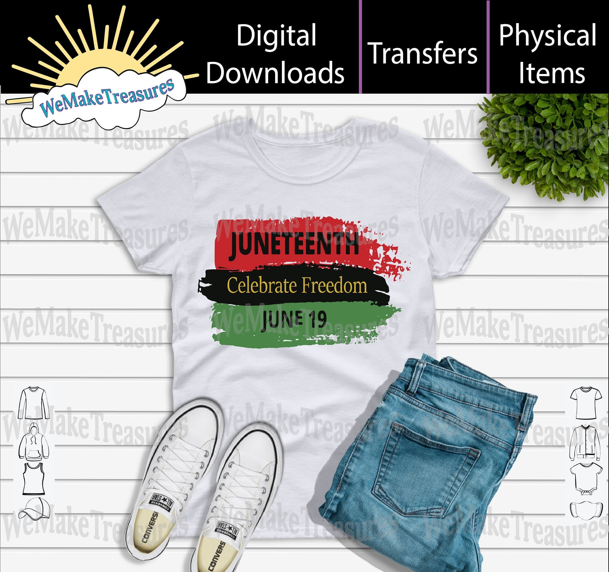 Juneteenth Colors - SVG/PNG/Mockup Digital Download A Treasured Design LLC