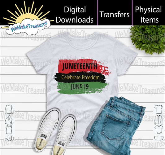Juneteenth Colors - SVG/PNG/Mockup Digital Download A Treasured Design LLC