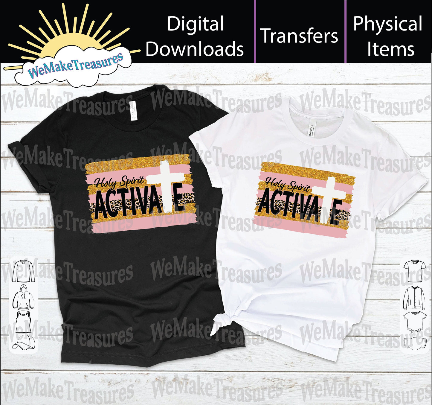 Holy Spirit Activate - PNG/Mockup Digital Download A Treasured Design LLC