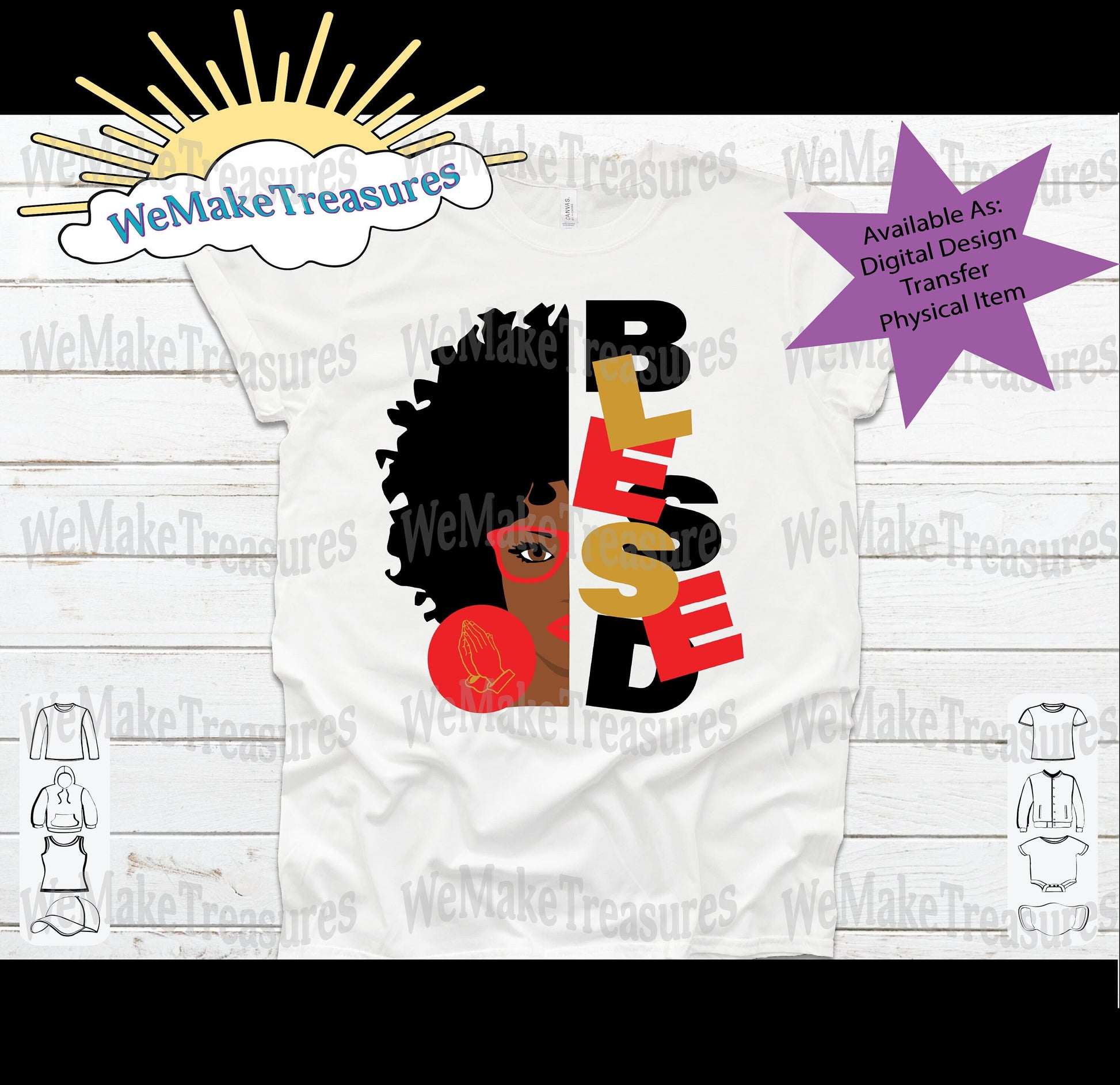 Blessed Lady - SVG/PNG/Mockup Digital Download A Treasured Design LLC