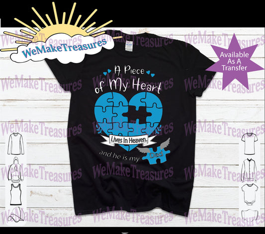 A Piece Of My Heart Dad- SVG | PNG | Mockup Digital Download A Treasured Design LLC