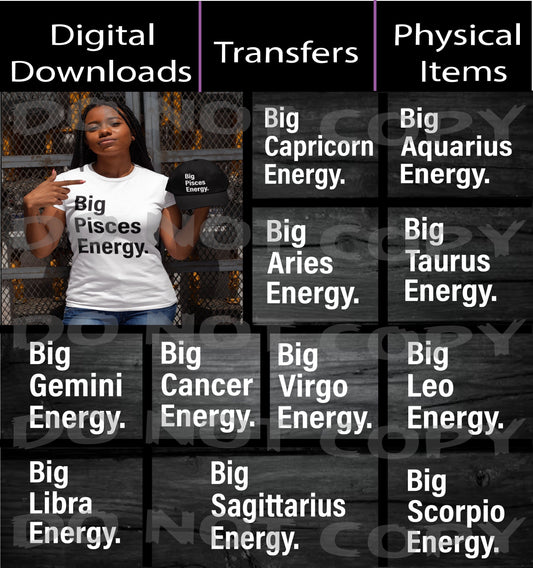 Big Zodiac Energy Bundle - SVG | PNG | Mockup Digital Download A Treasured Design LLC