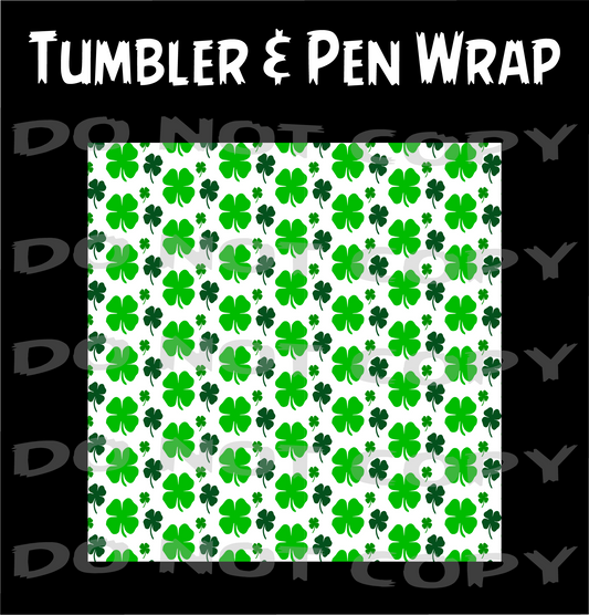 4 Leaf Clover Pen and Tumbler Wraps