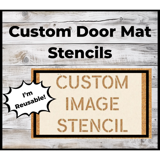 Custom Doormat Stencil – Reusable DIY Doormat Template | Paint and Sip | Personalized Door Mat Stencil Kit | Couples Date Night