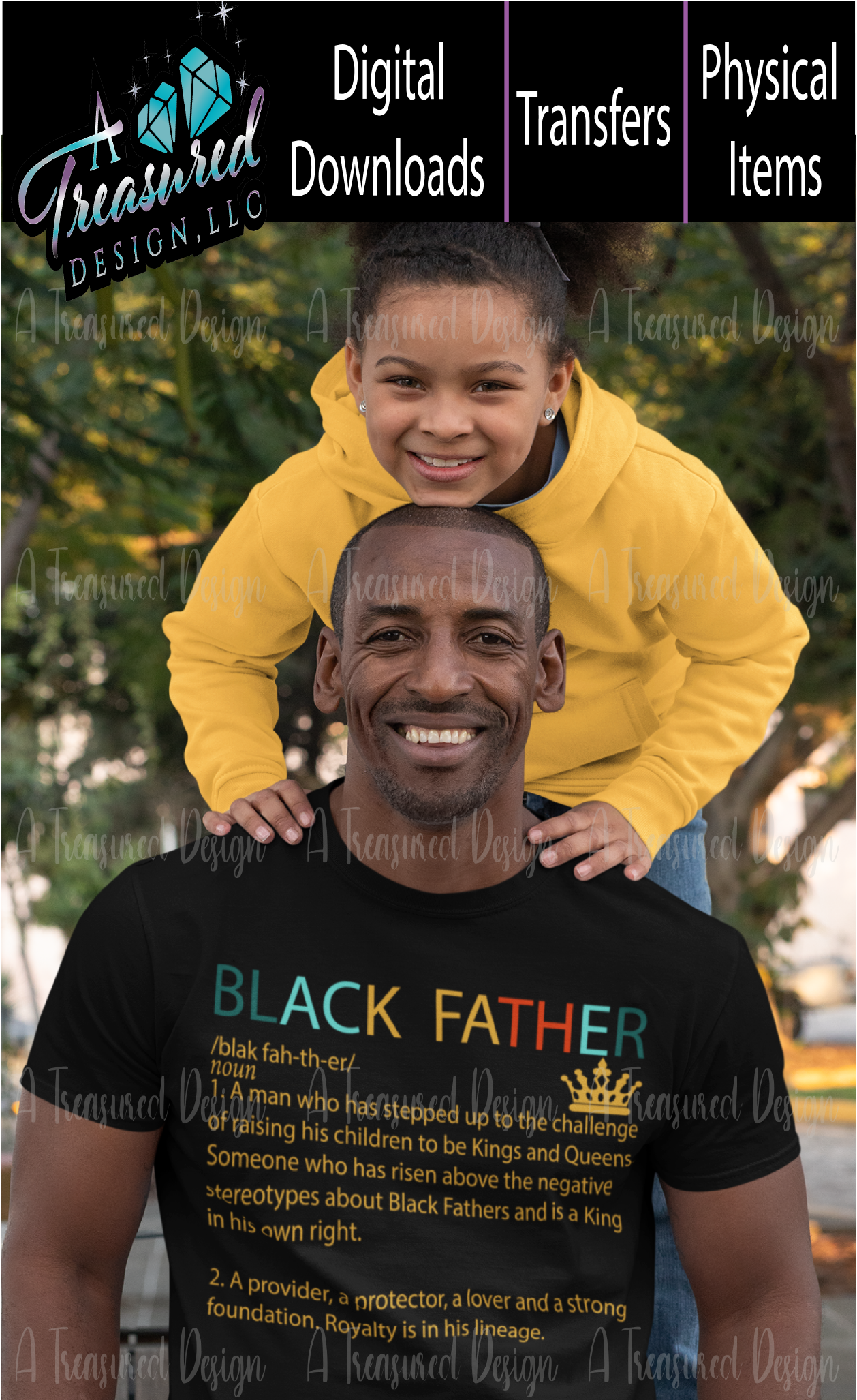 Black Father - SVG | PNG | Mockup Digital Download