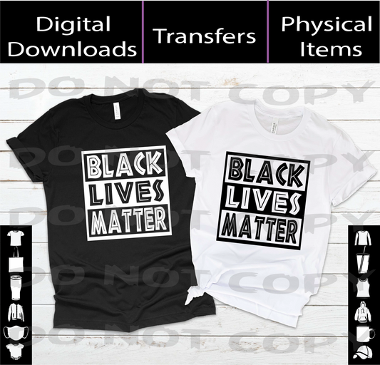 Black Lives Matter Square - Heat Transfers