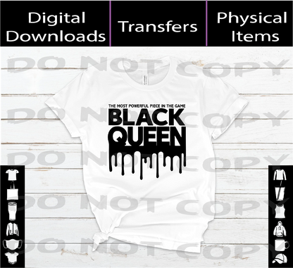 Black Queen SVG | PNG | Mockups Digital Download