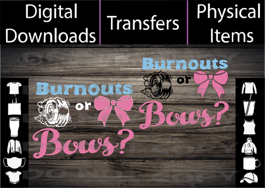 Burnouts or Bows SVG | PNG | Mockup Files