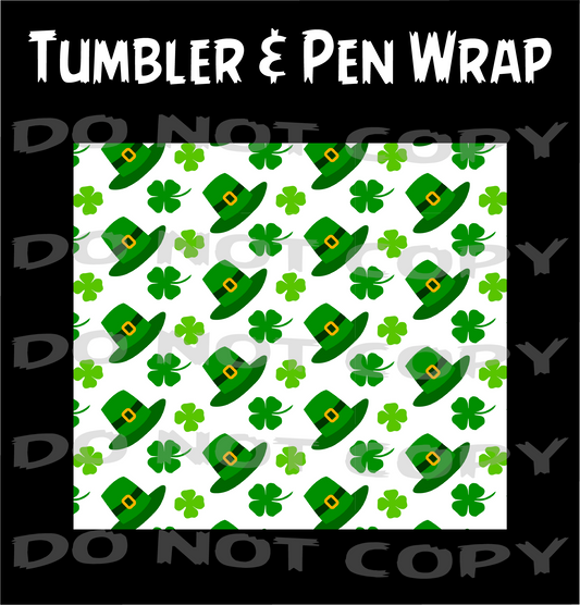 Clovers and Hats Pen and Tumbler Wraps