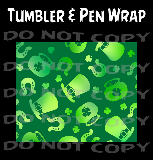 Green Luck Pen and Tumbler Wraps