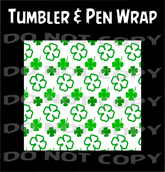 Lucky Clover Pen and Tumbler Wraps